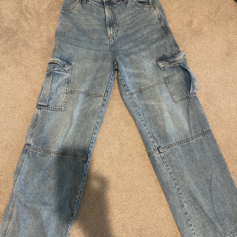 Denim Cargo Pants